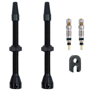 IBRIQO® Set 2 Válvulas Tubeless Presta 80mm MTB y ROAD